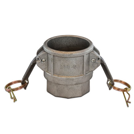 Camlock Schnellkupplung, V-Teil x Innengewinde, Aluminium, Typ D, ND 65 mm, d = 2½" 