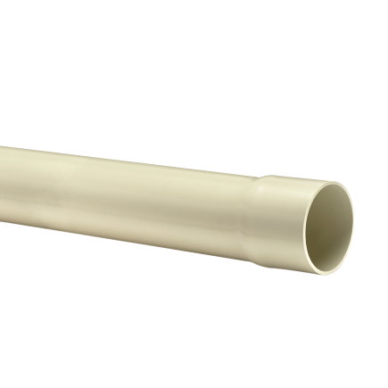 Pipelife drukbuis met aangevormde lijmmof, pvc, crème, 110 x 4,2 mm, 10 bar, l = 5 m, Kiwa, kl 26 