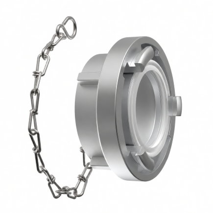 Storz eindkap met ketting, aluminium, 3 nokken, 160 mm 
