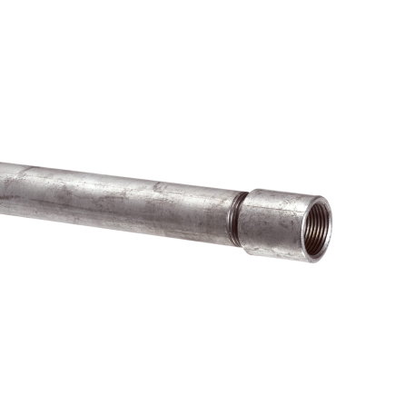 Buis met sok, staal gegalvaniseerd, EN NORM 10255, l = 6 m, 1½"