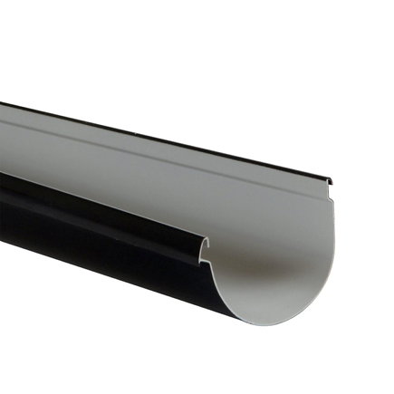 Nicoll Techtan Vodalis Hängerinne, PVC, schwarz, RAL 9011, 140 mm, l = 4 m 