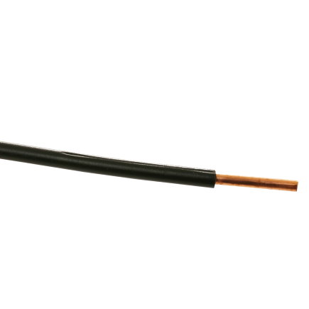 Installatiedraad, VD, 1,5 mm&sup2;, zwart, l = 20 m 