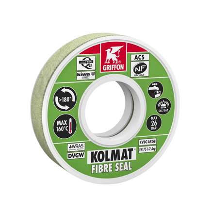 Griffon Kolmat Fibre Seal afdichtingstape, b = 14 mm, l = 15 m 