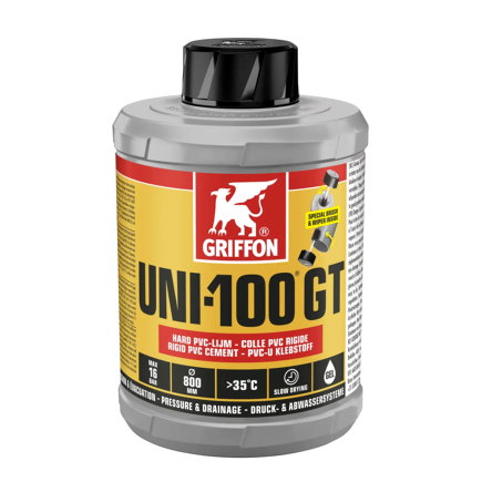 Griffon Hart-PVC-Kleber, Uni-100 GT, Dose à 1000 ml 