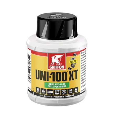 Griffon hard pvc lijm, Uni-100 XT, bus à 250 ml 