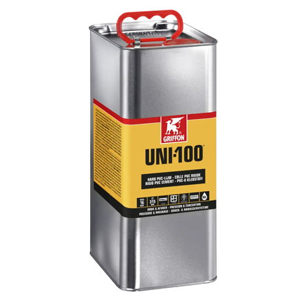 Griffon Hart-PVC-Kleber, Uni-100, Dose à 5.000 ml 