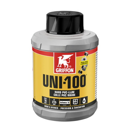 Griffon hard pvc lijm, Uni-100, bus à 500 ml 