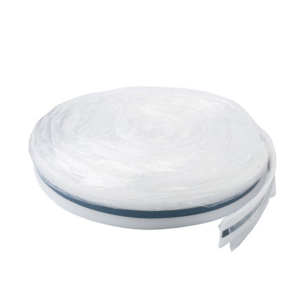 Miofoam randisolatie, type FK, d = 8 mm, b = 10 cm, l = 50 m, incl. folieflap en kleefstrook 