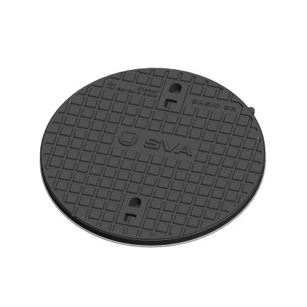Putdeksel, type Basic SR, voor putrand 640 x 640 mm, blanco, D400, d = 520 mm 