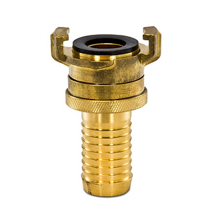 Nuvra GK druk- / zuigkoppeling met nastelbare slangtule, messing, 19 mm 