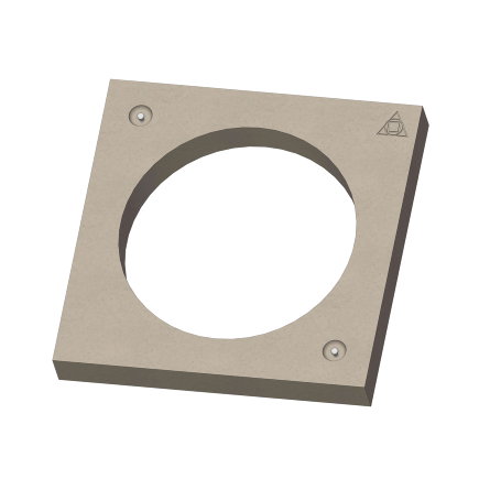 Stelring, beton, uitw. 800 x 800 mm, inw. d = 600 mm, h = 50 mm 