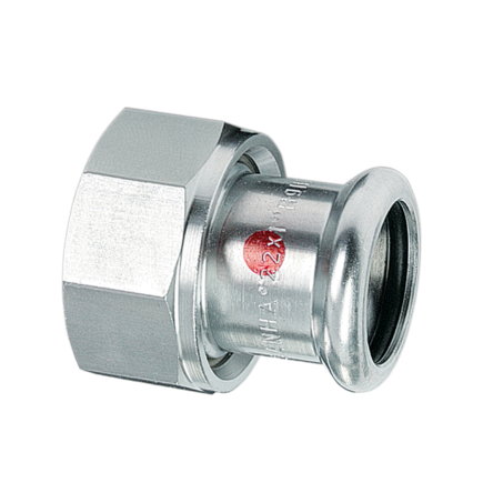 Sanha 2-delige schroef koppeling, type Therm, staal, binnendraad x pers, epdm, ¾" x 22 mm 