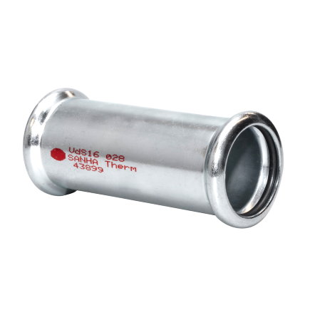 Sanha overschuif koppeling, type Therm, staal, 2x pers, epdm, 22 mm 