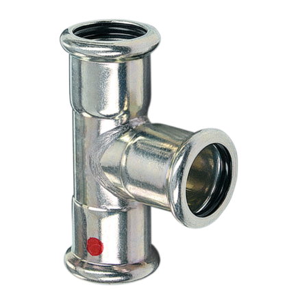 Sanha T-stuk 90°, type Therm, staal, 3x pers, epdm, 22 x 22 x 22 mm 