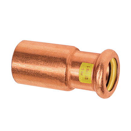 Sanha Press Gas verloop koppeling, koper, spie x pers, 22 x 15 mm 