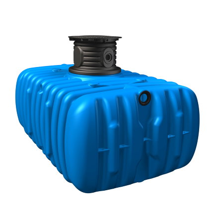 4Rain regenwatertank M incl. schacht, 3000 liter, 245 x 160 x 108,5 cm, ondergronds 