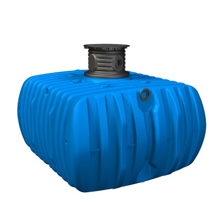 4Rain regenwatertank L incl. schacht, 5000 liter, 245 x 210 x 134 cm, ondergronds 