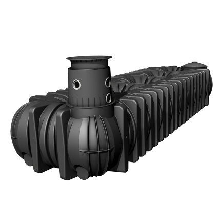 Platin XL regenwatertank, 10.000 liter, 490 x 225 x 191 cm, 160 mm, ondergronds 