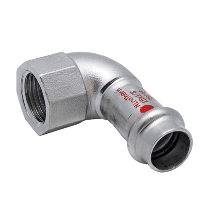 Sanha NiroTherm schroef knie 90°, binnendraad x pers, ½" x 15 mm