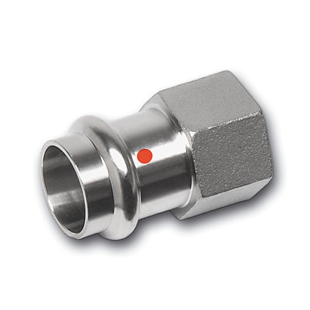 Sanha NiroTherm schroef koppeling, pers x binnendraad, 15 mm x ¾"