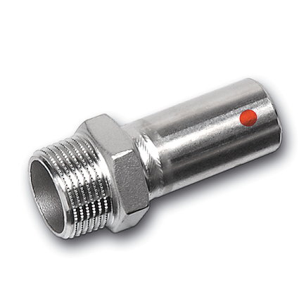 Sanha NiroTherm draad koppeling, spie x buitendraad, 15 mm x ½"