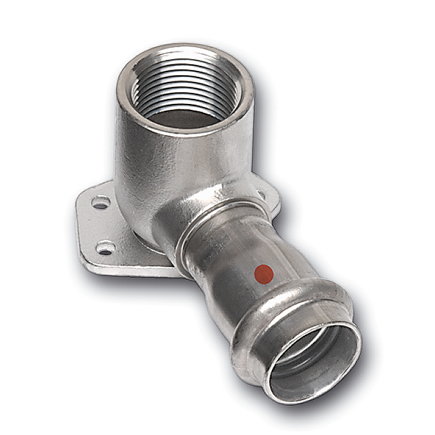 Sanha NiroTherm muurplaat, pers x binnendraad, 15 mm x ½"