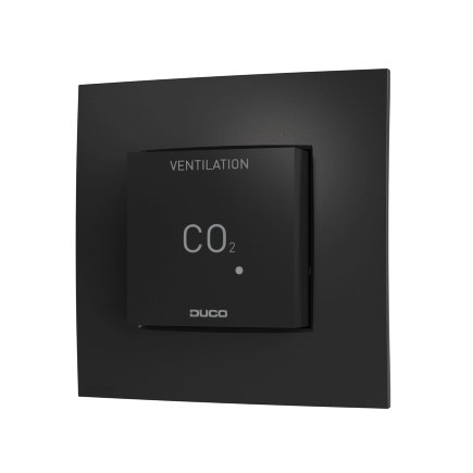 Duco CO&sup2; ruimtesensor zonder bediening, RF, zwart 