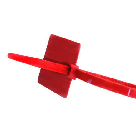SapiSelco kabelbinders met markerlabel, 83 x 51 mm, rood, l = 280 mm, b = 7,5 mm, zak à 50 stuks