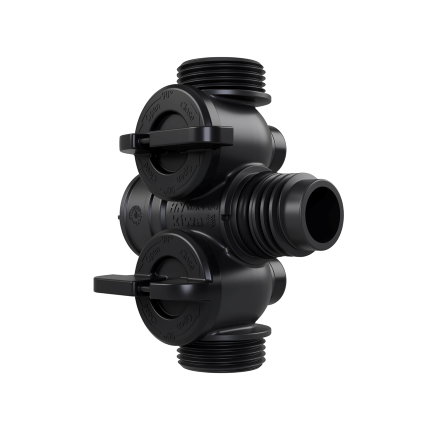 Henco Pro-Flow Manifold verdeler, 1x euroconus, zwart 
