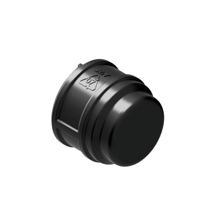 Henco eindkap voor Pro-Flow Manifold verdeler, 1x binnendraad, type VK-ENDAP-F, zwart 