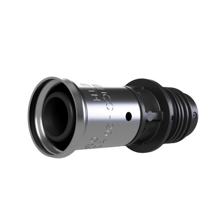 Henco koppeling voor Pro-Flow Manifold verdeler, pers x euroconus, type VKPK, 20 mm, zwart