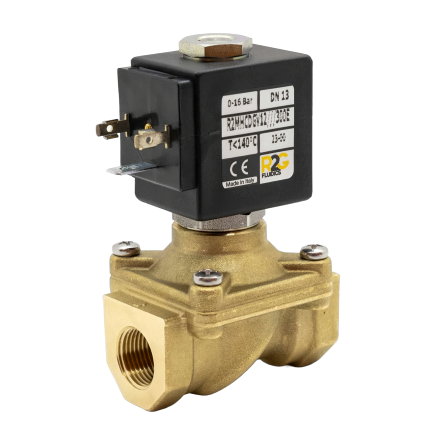 2/2 magneetventiel, type R2MH, epdm, 2x binnendraad, ½", NC, 230 V, AC, 30 VA