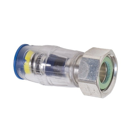 Ke kelit Kelox Protec Clix schroefkoppeling, messing, pa, steek x wartel, vlak, 16 mm x &frac12;" 