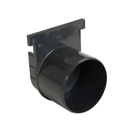 Nicoll PVC-Endstück/Ablauf für horizontalen Anschluss, für Abflussrinne Kenadrain HD100, 110 mm 