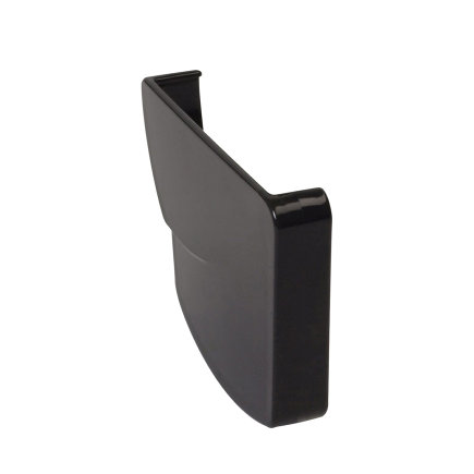 Nicoll Techtan Ovation Endstück für Rinnenauslauf, PVC, rechts, schwarz, RAL 9011, 125 mm