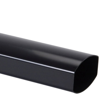 Nicoll Techtan Ovation Fallrohr, PVC, schwarz, RAL 9011, 90 x 56 mm, l = 4 m 