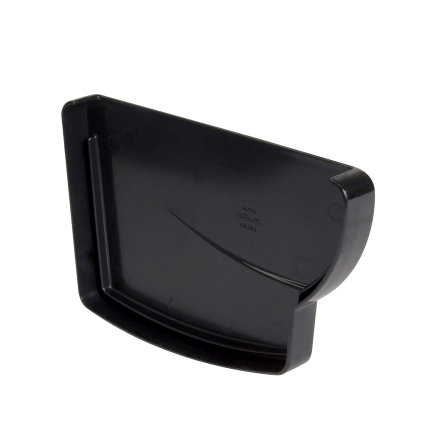 Nicoll Techtan Ovation Endst&uuml;ck f&uuml;r Rinnenauslauf, PVC, rechts, schwarz, RAL 9011, 170 mm 