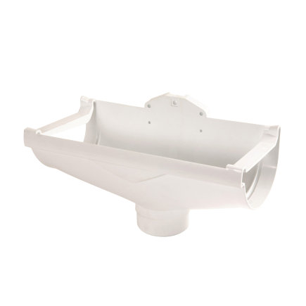 Nicoll Techtan Vodalis gootuitloop voor mastgoot, pvc, centraal, wit, 140 mm, uitloop 80 mm 