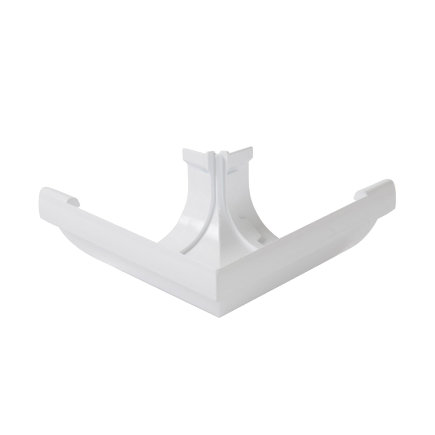 Nicoll Techtan Vodalis buitenhoekstuk voor mastgoot, 90&deg;, pvc, wit, RAL 9010, 140 mm 