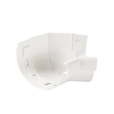 Nicoll Techtan Vodalis binnenhoekstuk voor mastgoot, 135&deg;, pvc, wit, RAL 9010, 140 mm 
