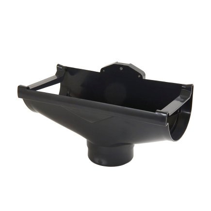 Nicoll Techtan Vodalis gootuitloop voor mastgoot, pvc, centraal, zwart, 140 mm, uitloop 100 mm