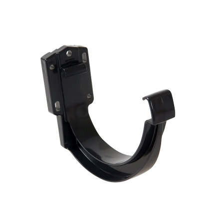 Nicoll Techtan Vodalis gootbeugel voor mastgoot, pvc, zwart, RAL 9011, 140 mm