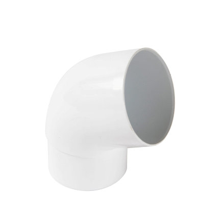 Nicoll Techtan hwa bocht 67&deg;, pvc, inwendig lijm x verjongd spie, wit, RAL 9010, 80 mm 