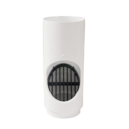 Nicoll Techtan hwa bladscheider, pvc, wit, RAL 9010, 80 mm 