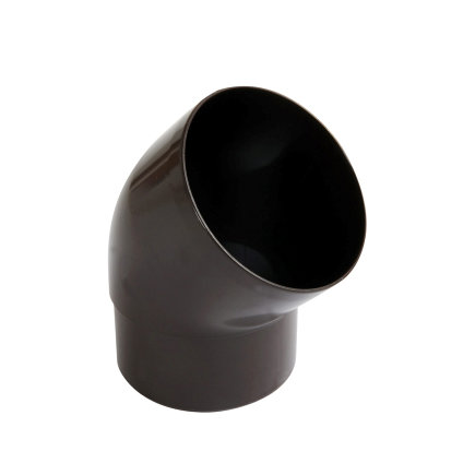 Nicoll Techtan hwa bocht 45&deg;, pvc, inwendig lijm x verjongd spie, bruin, RAL 8017, 80 mm 