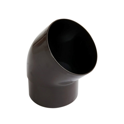 Nicoll Techtan hwa bocht 45&deg;, pvc, inwendig lijm x verjongd spie, bruin, RAL 8017, 100 mm 