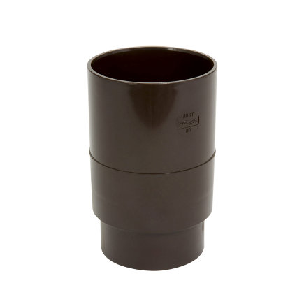 Nicoll Techtan verlengde hwa mof, pvc, inwendig lijm x verjongd spie, bruin, RAL 8017, 80 mm 