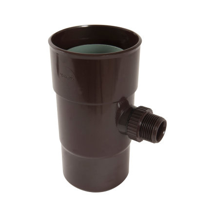 Nicoll Techtan hwa regenton vulautomaat, pvc, bruin, RAL 8017, 100 mm 