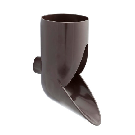 Nicoll Techtan hwa uitloop, pvc, gebogen, bruin, RAL 8017, 80 mm 