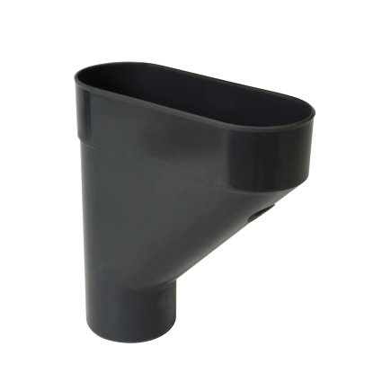 Nicoll Techtan Regensammler, 2-fach-Ausf., PVC, 2x Klebemuffe x red. Spitzende, anthr., 80 mm